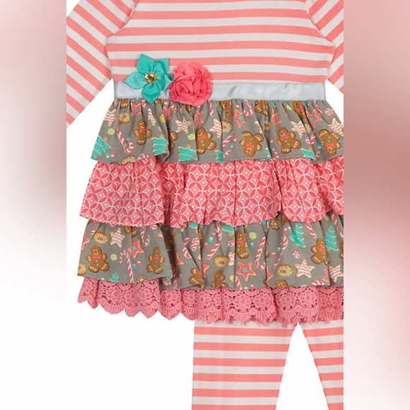 Baby Girls Tiered Ruffled
Multi Top and Ruffled leggings set - Picture 3 of 4